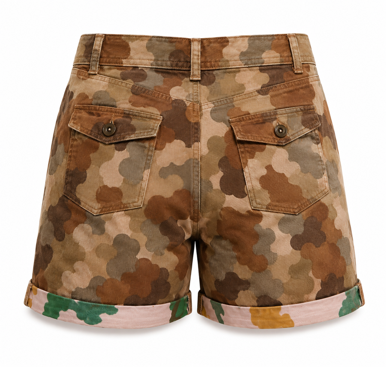 Bottega Desires Summer Camo Cargo Shorts