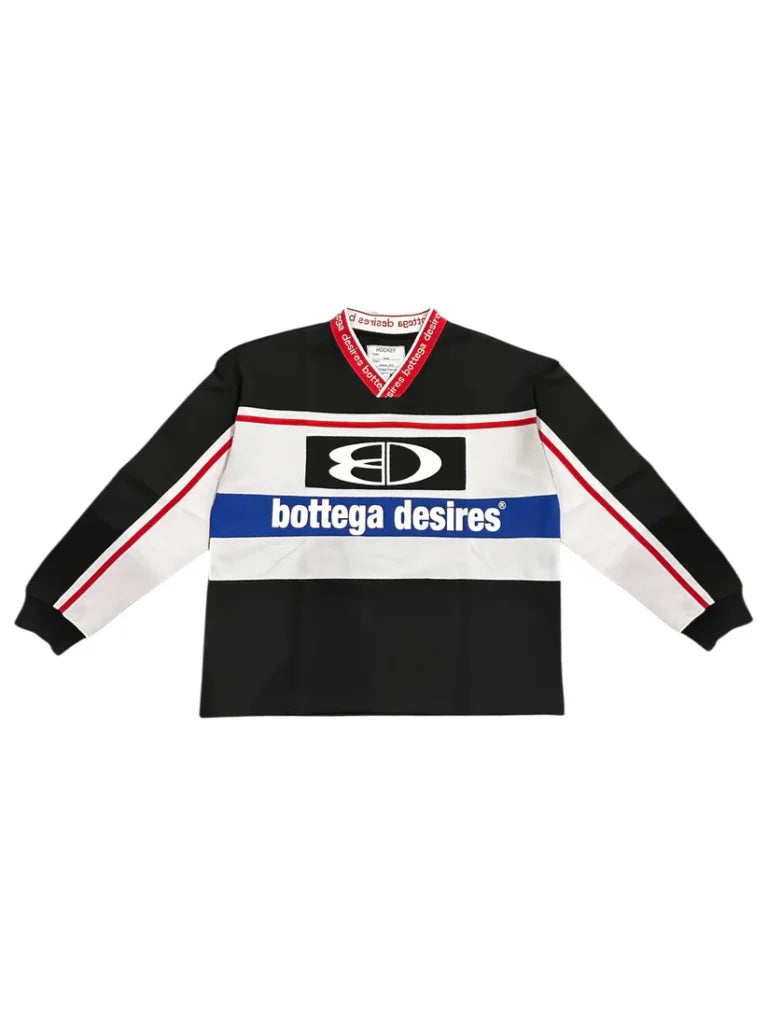 BOTTEGA DESIRES Hockey Long Sleeve Jersey – Black