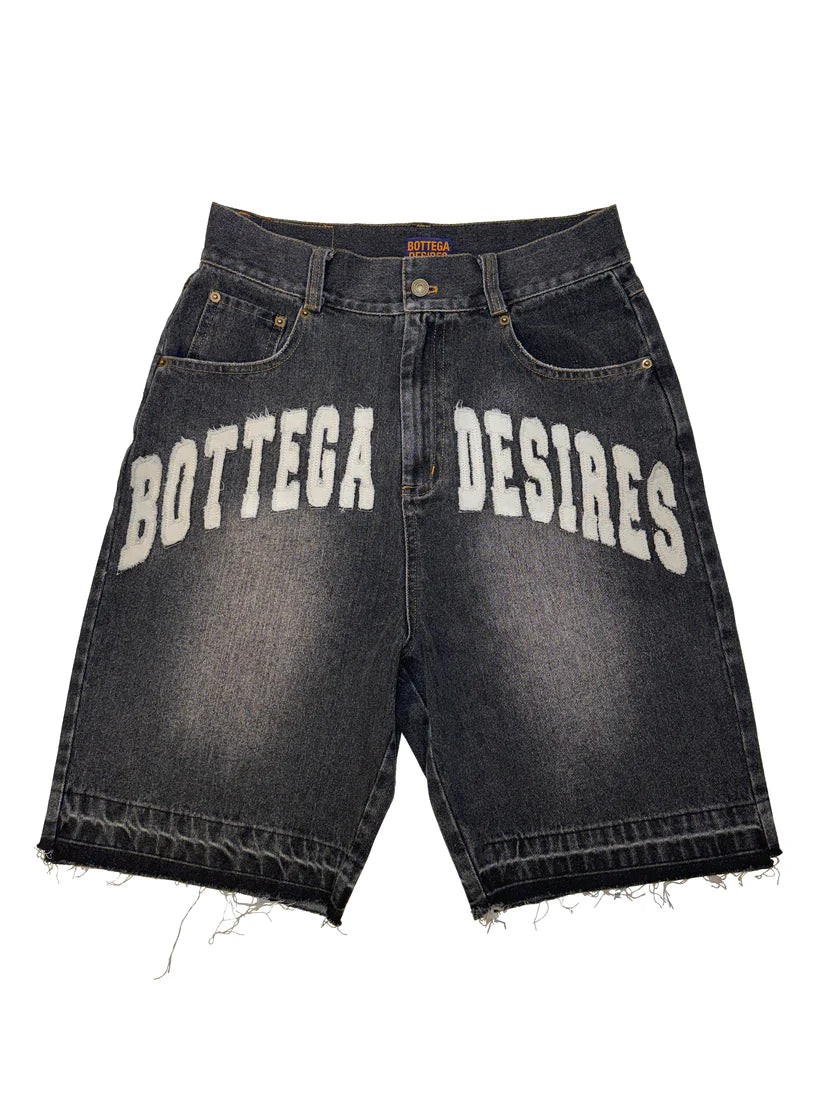 BOTTEGA DESIRES DENIM SHORTS (BLACK)