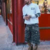 Bottega Desires Distressed Camo Cargo Shorts