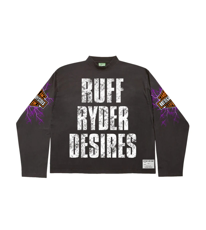 Bottega Desires Ruff Ryder Black Longsleeve Tee