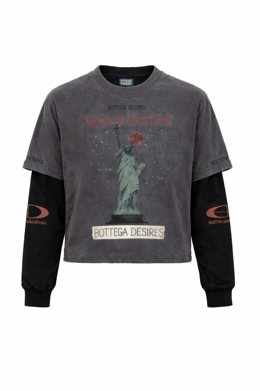 Bottega Desires Nights In New York Layered Graphic Tee