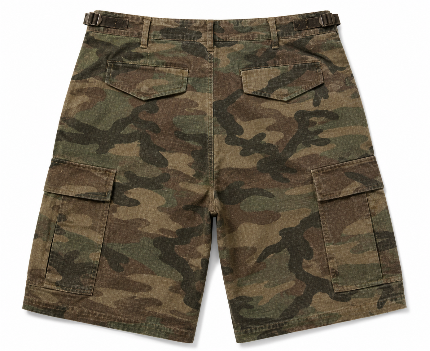 Bottega Desires Baggy Camo Cargo Shorts