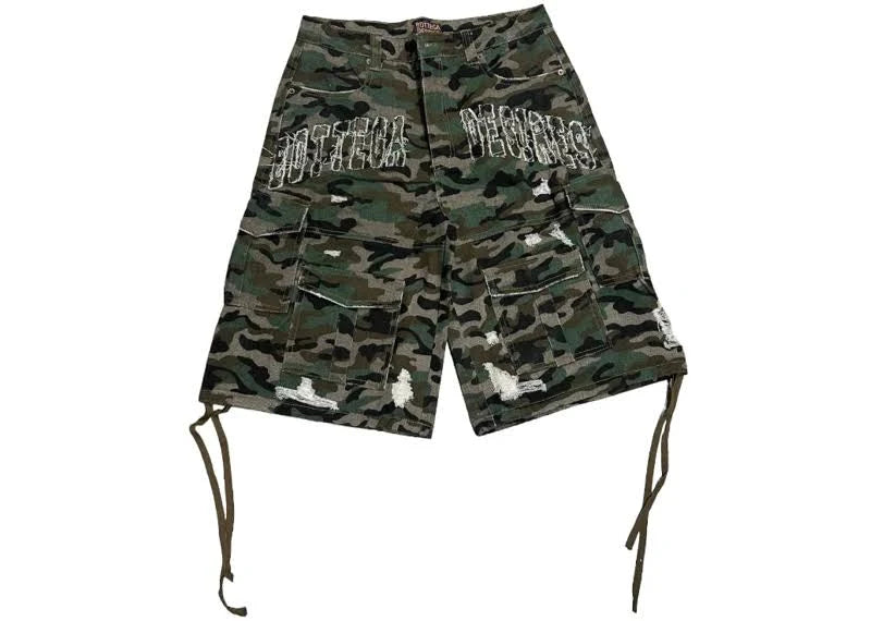 Bottega Desires Camo Cargo Shorts for Men