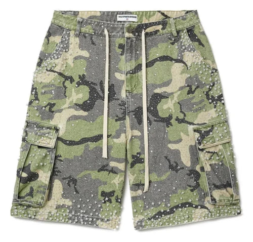 Bottega Desires Army Camo Cargo Shorts