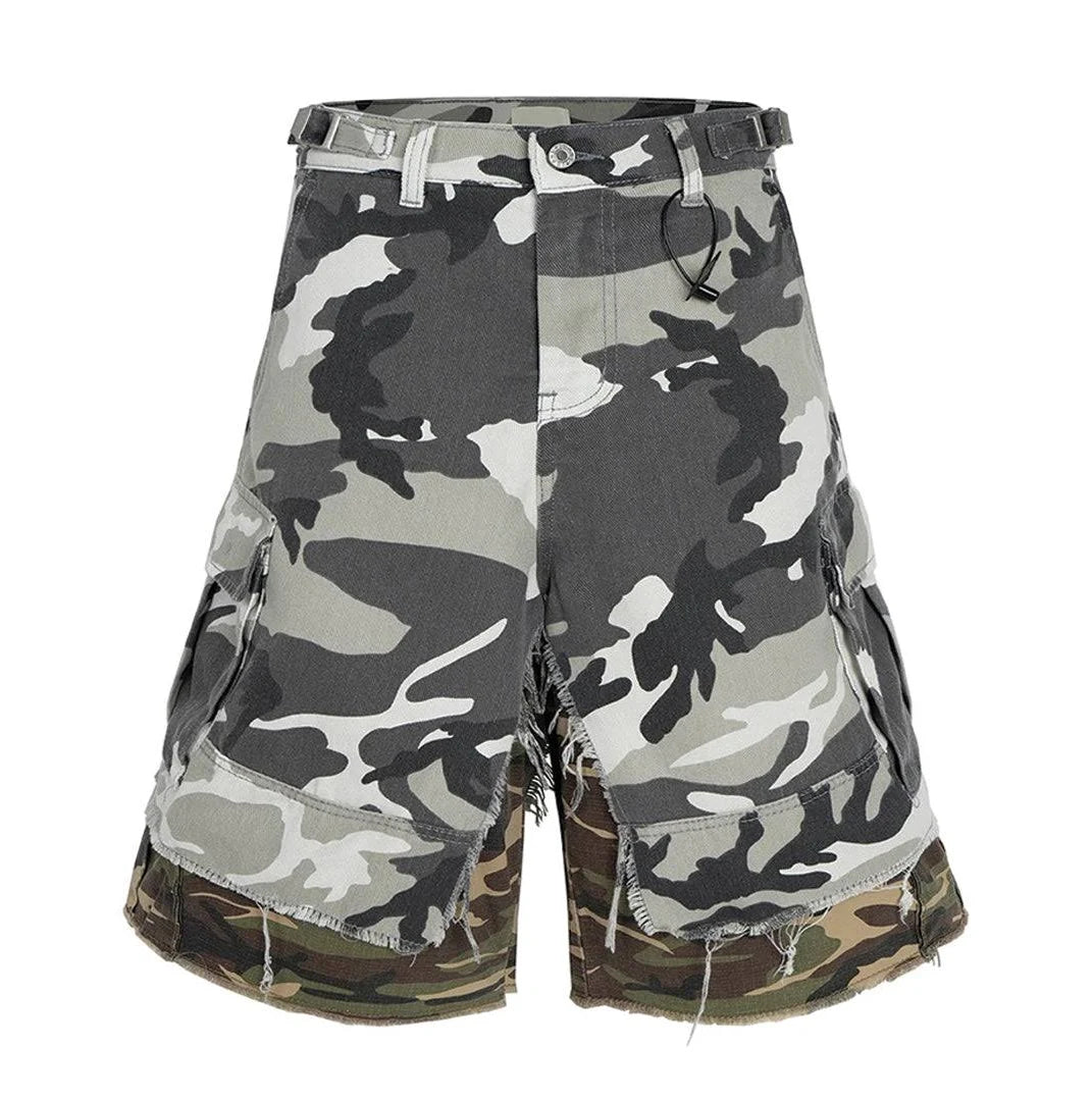 Bottega Desires Utility Camo Cargo Shorts