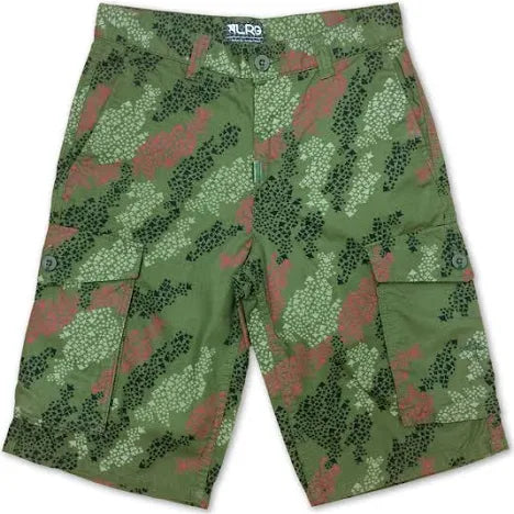 Bottega Desires Designer Camo Cargo Shorts