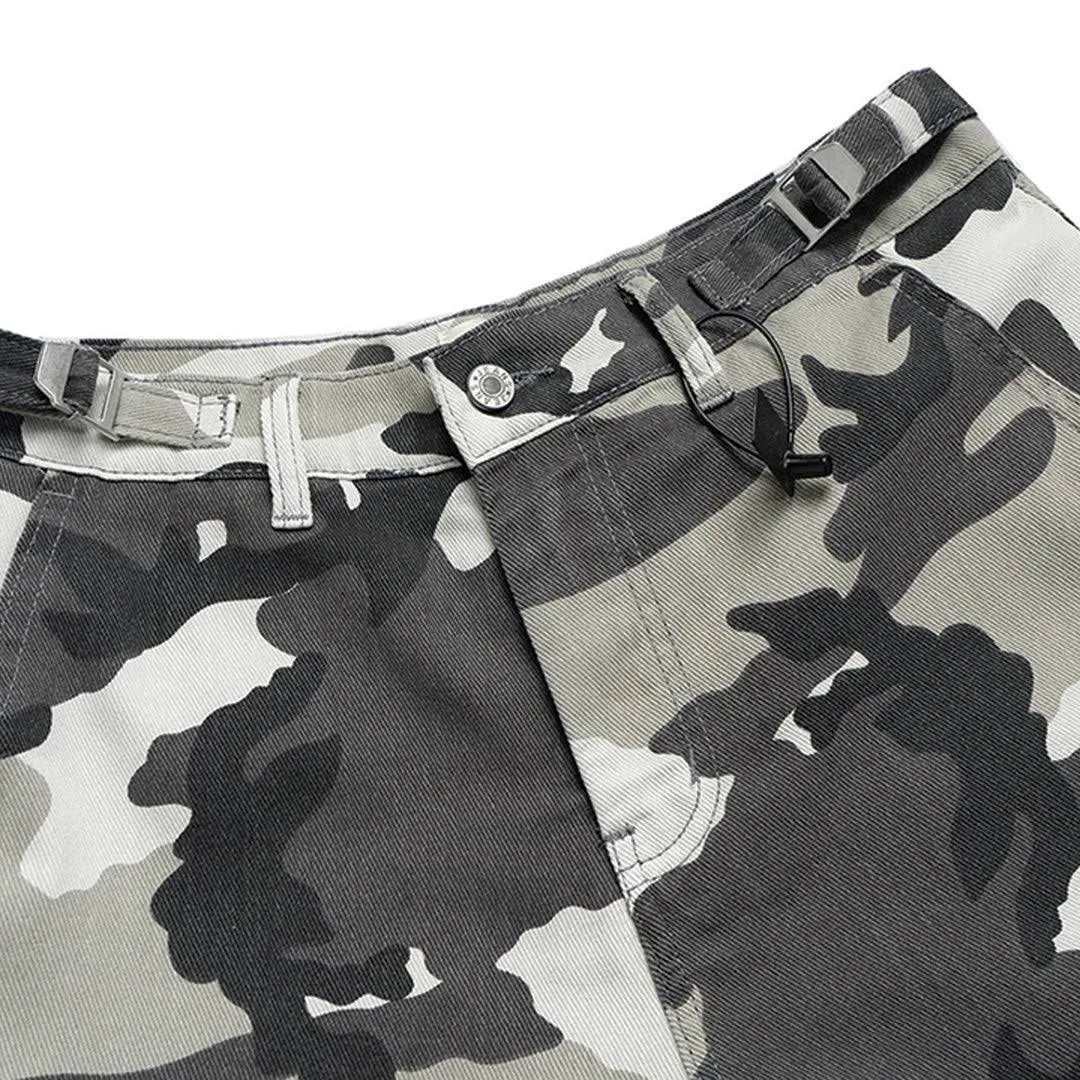 Bottega Desires Utility Camo Cargo Shorts